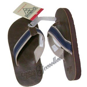 NWT Oshkosh B'gosh Boys Brown Flip Flop Sandal Jared-13 Slip-On  Size 12Y